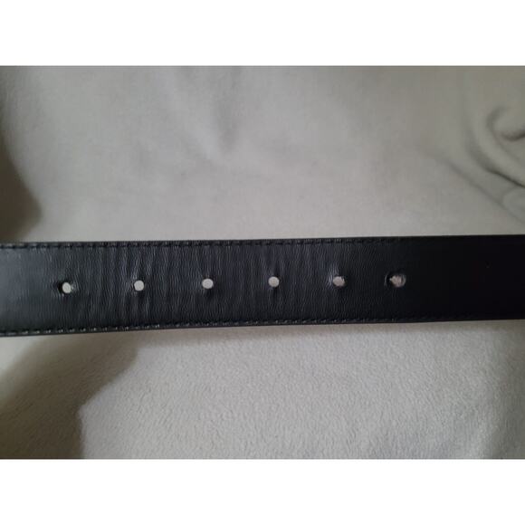 Stacy Adams Men's Size 54 Genuine Leather Lizard Skin Print Belt Black Silver - Picture 8 of 9